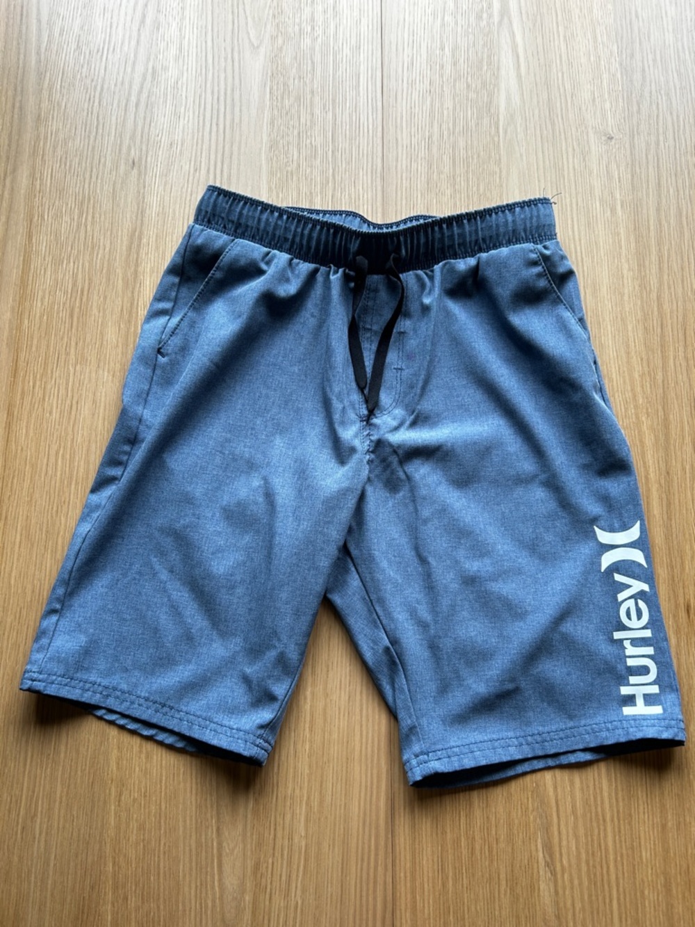 Hurley Boy’s Slate Elastic Waist Athletic Shorts with Logo